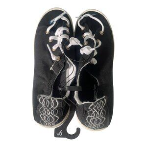 WIDE WIDTH BLACK Time and Tru Women's Scrunch Back Slip-On Sneaker Black Sz 9W